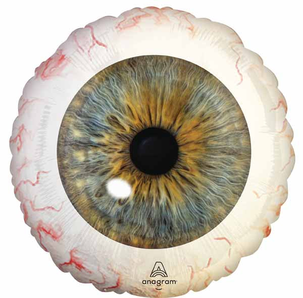 Creepy Eyeball 28-Inch Round Foil Halloween Balloon