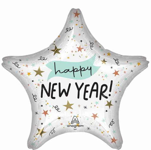 Noon Year New Year Star Foil Balloon, 18 Inch
