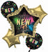 New Year Glow Foil Balloon Bouquet