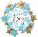 Baby Boy Watercolor 26-Inch Shaped Foil Balloon