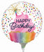 Confetti Happy Birthday 9" Round Foil Balloon