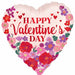 Happy Valentine's Day Floral Chintz 18-Inch Heart Foil Balloon