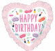 Spa Party Happy Birthday Heart Foil Balloon, 28 Inch