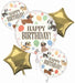Pawsome Party Happy Birthday Foil Balloon Bouquet, 5 Pieces