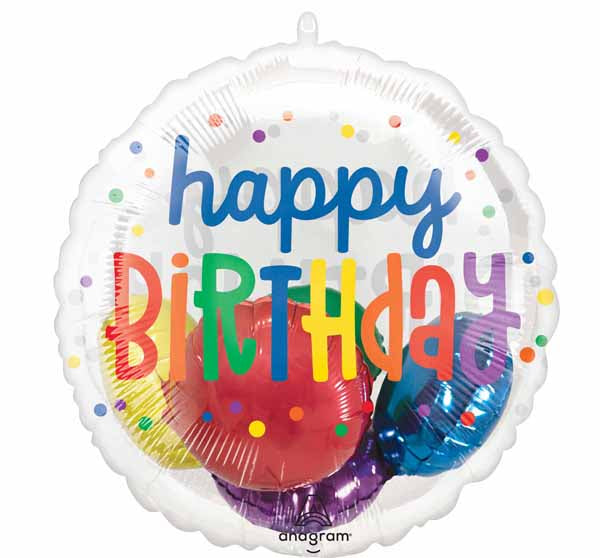 20" Rainbow Birthday Insider Foil Balloon