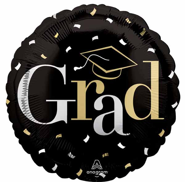 Class Dismissed Graduation Round Foil Balloon, 18 Inch