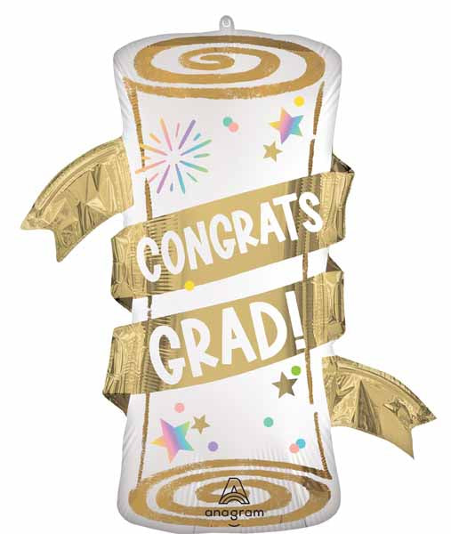 Grad Party Diploma 31-Inch Foil Balloon