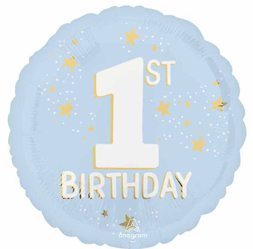 Little Mister 1st Birthday 18-Inch Round Foil Balloon