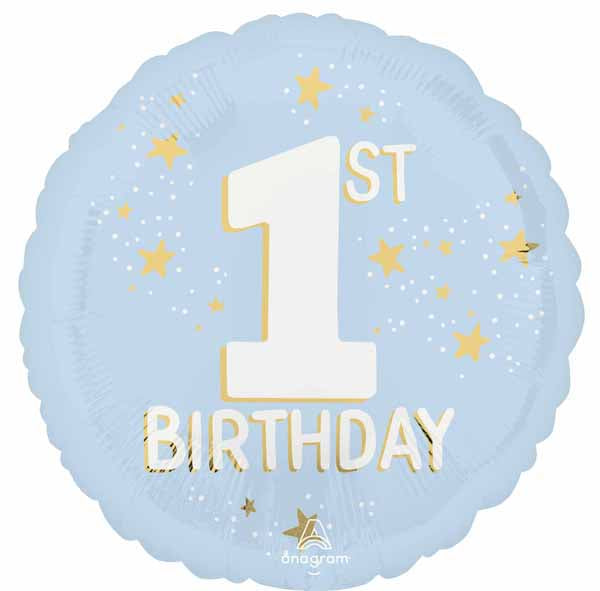 Little Mister 1st Birthday 18-Inch Round Foil Balloon