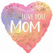 Love You Mom Botanical Jumbo Heart Foil Balloon