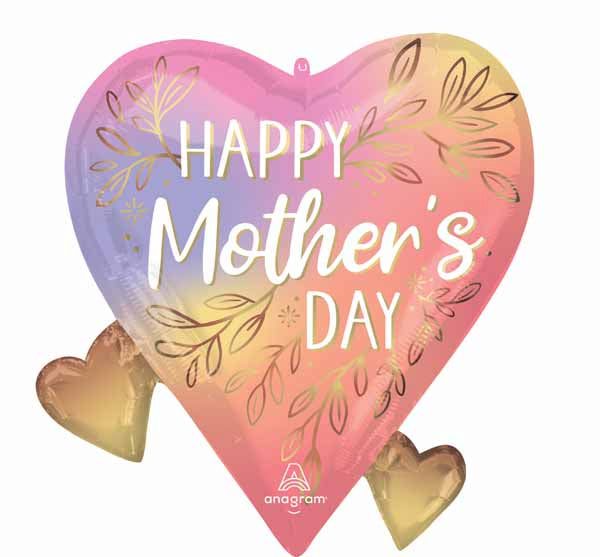Botanical Traces Happy Mother's Day 22 Inch Foil Balloon