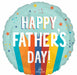 Happy Father's Day Playful Stripes 18-Inch Round Foil Balloon
