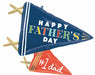 Happy Father's Day Varsity Pennants 28-Inch Foil Balloon