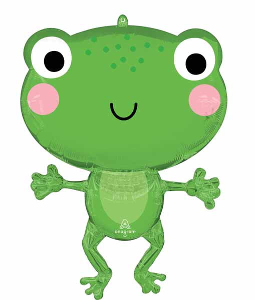 Happy Frog 29-Inch Shaped Foil Balloon