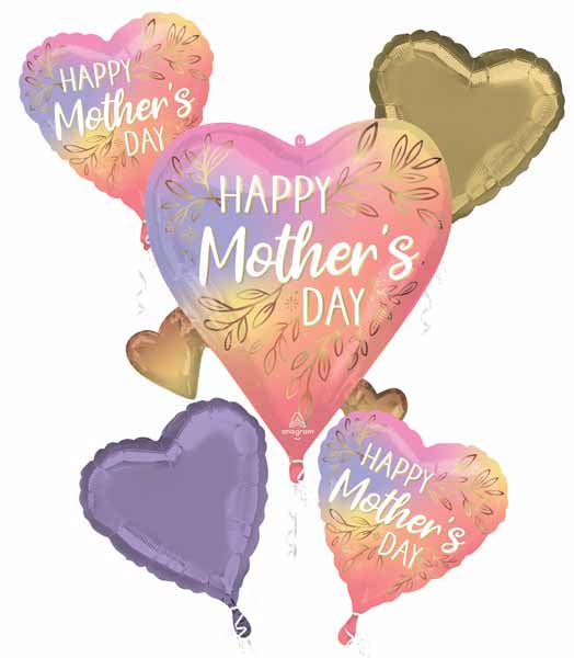Happy Mother's Day Botanical Traces Foil Balloon Bouquet