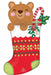 Beary Xmas Stocking 32-Inch Foil Balloon