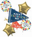 Happy Father's Day Varsity Pennants Foil Balloon Bouquet