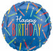 Birthday Candles 18" Round Foil Balloon