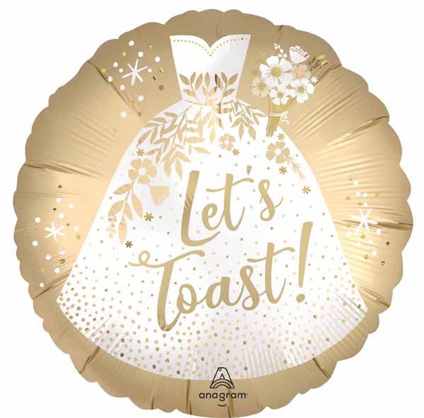 Let's Toast 18-Inch Round Foil Balloon