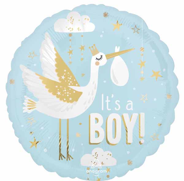 Special Delivery Boy 18-Inch Round Foil Balloon