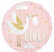 Special Delivery Girl 18-Inch Round Foil Balloon