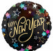 New Year Starlight 18-Inch Round Foil Balloon