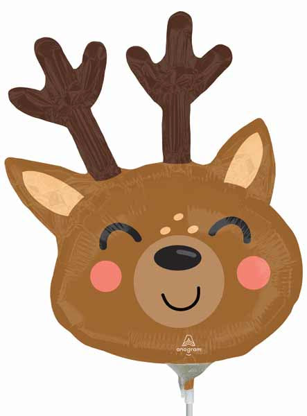 North Pole Reindeer Mini Shape Foil Balloon