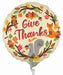 Give Thanks 9-Inch Round Foil Balloon