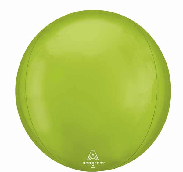 Vibrant Green Solid Orbz Foil Balloon, 16 Inch