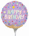 Ice Cream Party Happy Birthday 9" Round Foil Balloon