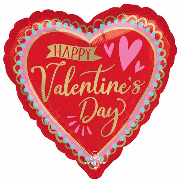 Artistic Affection 18-Inch Happy Valentine's Day Foil Balloon