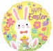 Easter Bunny Love 18" Round Foil Balloon