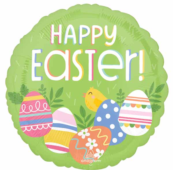Easter Egg Hunt 18-Inch Round Foil Balloon