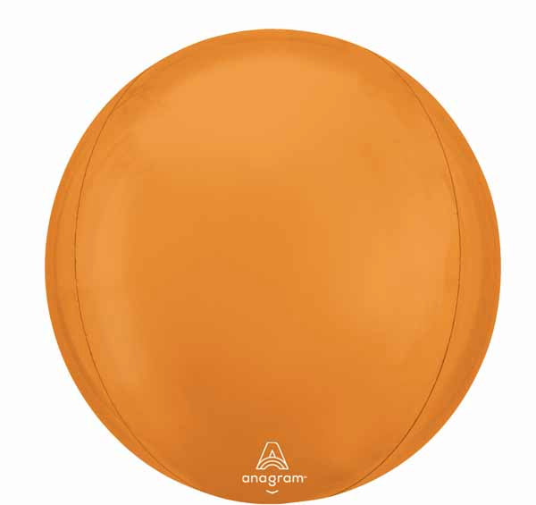 Vibrant Orange 16-Inch Orbz Foil Balloon