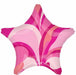 Pink Macro Marble 19-Inch Star Foil Balloon