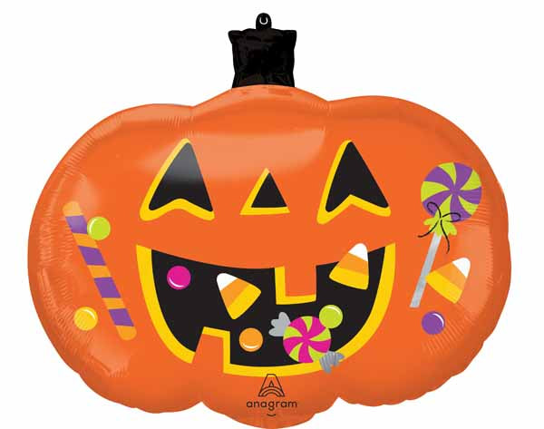24" Pumpkin Trick or Treat Foil Balloon