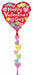 Happy Hearts Valentine's Day AirWalker Foil Balloon, 69 Inch