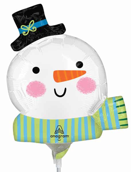 Ho Ho Ho Snowman Mini Shape Foil Balloon