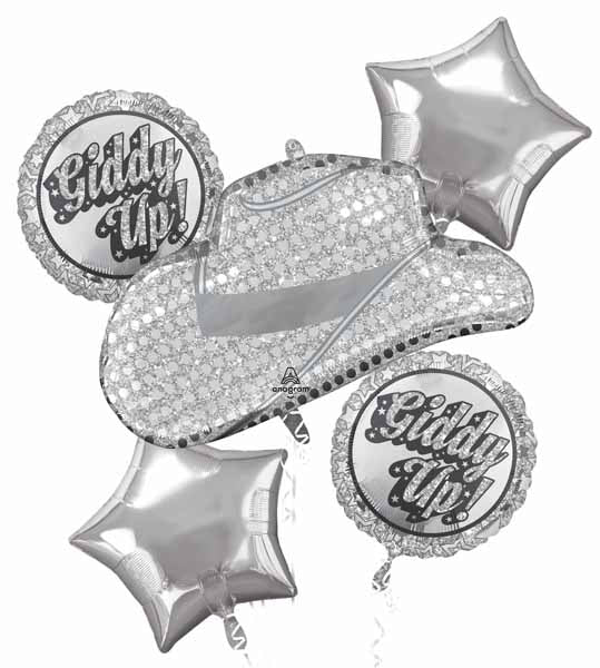 Disco Western Foil Balloon Bouquet