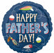 Hooked on Dad 18" Round Father's Day Foil Balloon