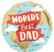 World's Best Dad 18" Round Foil Balloon