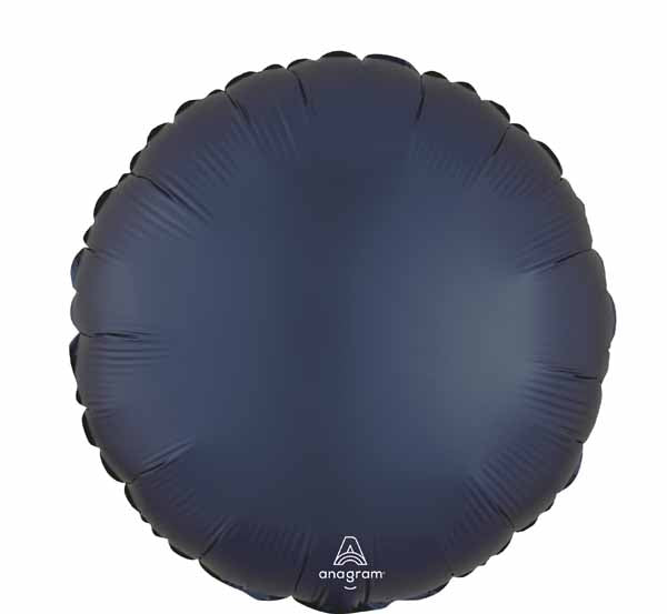 True Navy 18 Inch Round Satin Foil Balloon