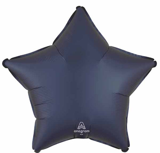 True Navy Satin Star Foil Balloon, 19 Inch
