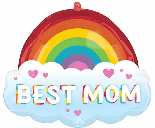 Best Mom Rainbow 25-Inch Foil Balloon