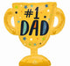 Number 1 Dad Trophy 27-Inch Foil Balloon