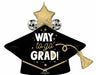 Way to Go Grad Cap 33-Inch Foil Balloon