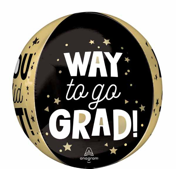 Way to Go Grad 16" Orbz Foil Balloon