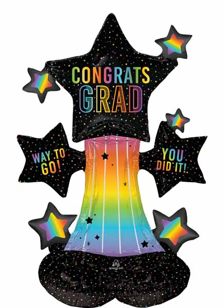 Cosmic Future Grad 36" Jr AirLoonz Foil Balloon