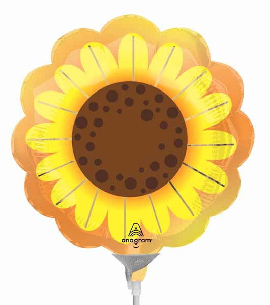 Sunflower Glow Mini Shape Foil Balloon