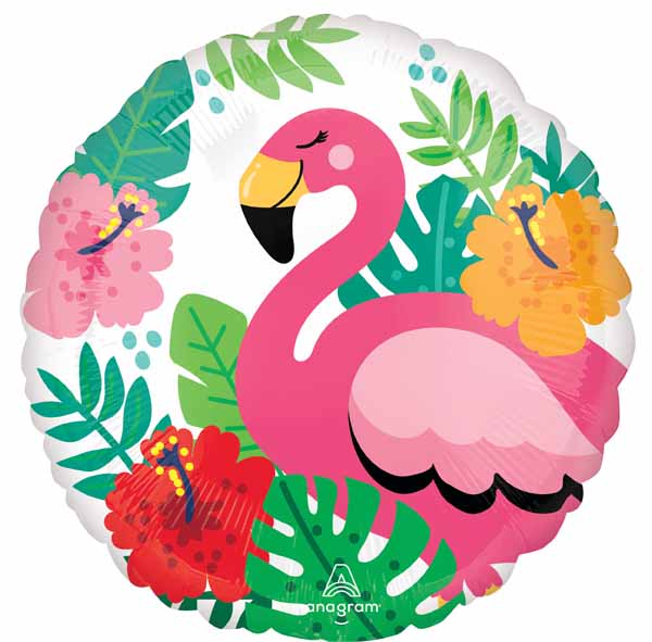 Let's Flamingle 18-Inch Round Foil Balloon